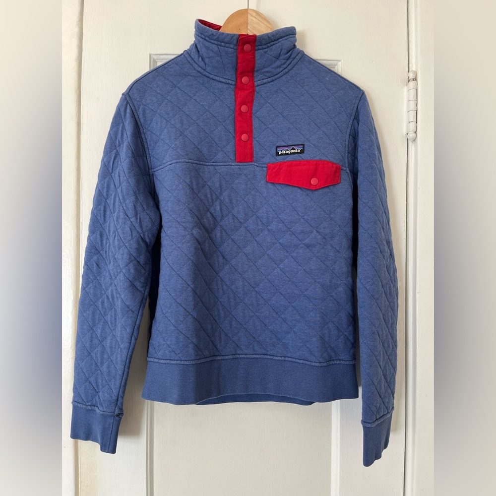 Patagonia Synchilla Organic Cotton Quilt Snap-T Pullover Sweatshirt Rare